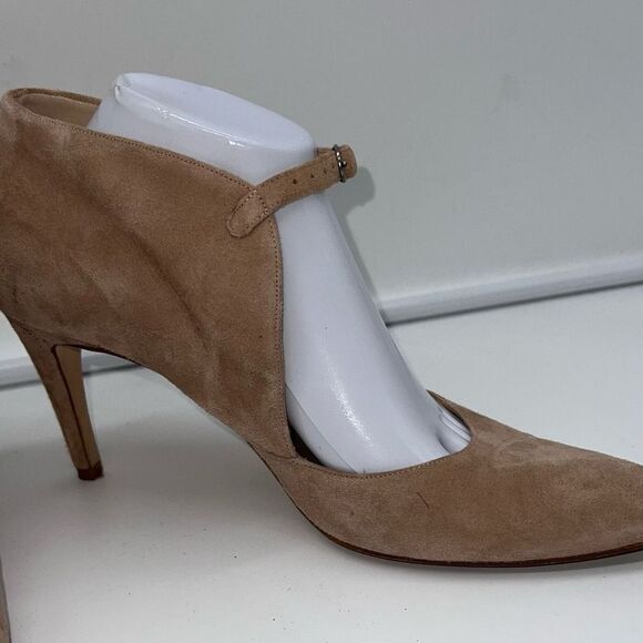 Free People Beige Suede Ankle Strap Heels - Picture 3 of 13